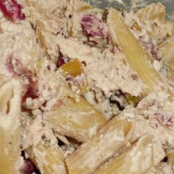 Healthy Low-Fat Creamy Chicken Cranberry Apple Pasta recipe