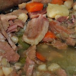 Navy Bean Soup With Ham and Vegetables recipe