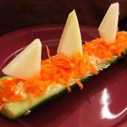 Cream Cheese Cucumber Bites (Kids Sailboats) recipe