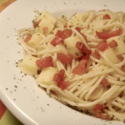 Easy Pepper Basil Spaghetti recipe