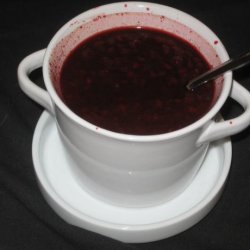 Warm Raspberry Red Wine Sauce for Fish, Chicken, or  Pork recipe