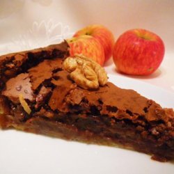 Delicious Chocolate, Apple, Walnuts Pie recipe
