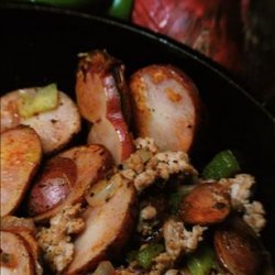 Skillet New Potatoes, Bell Pepper, and Bacon recipe