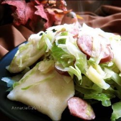 Skillet Pierogies, Kielbasa and Cabbage Casserole recipe