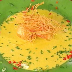 Curried Scallops with Angel Hair Pasta recipe