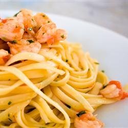 Brandied Shrimp with Pasta recipe