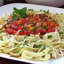 Garden Basket Pasta with Clam Sauce recipe