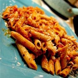 Ziti with Tomato-Pesto Sauce recipe