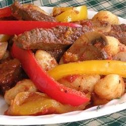 Aussie Beef and Peppers with Gnocchi recipe
