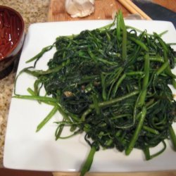 Flash-Cooked Greens With Garlic recipe