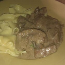 Beef Stroganoff With Mushrooms and Herbs recipe