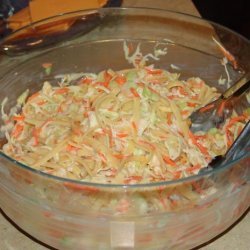 Fettuccine, Cole Slaw & Ramen Noodle Salad recipe