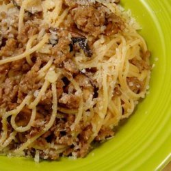 Spaghetti With Sausage-Mushroom Sauce recipe