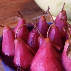 Pears Poached in Spiced Red Wine recipe