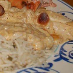 Mughlai Chicken With Almonds and Raisens recipe