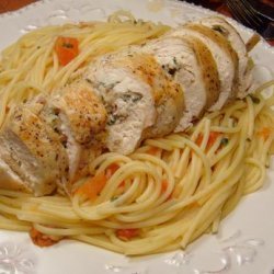 Spaghetti With Prosciutto Rolled Chicken recipe
