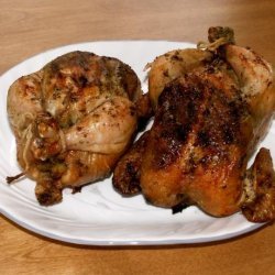 Grilled Cornish Game Hens W/Ginger Butter recipe