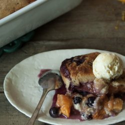 Peach and Blueberry Cobbler recipe