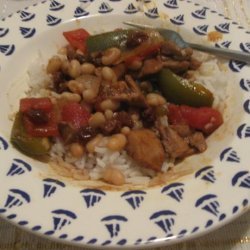 Sweet and Spicy Tomato and Pepper Chicken Stew recipe
