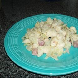Cabbage and Noodles with Ham recipe