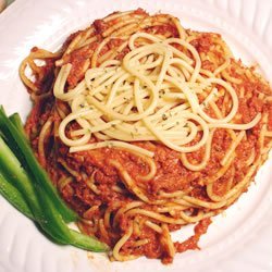 Spaghetti with Corned Beef recipe