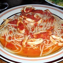 Calamari with Tomato Sauce recipe