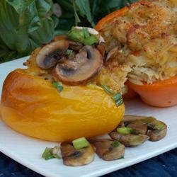 Orzo and Chicken Stuffed Peppers recipe