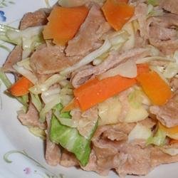 Cabbage and Noodles with Apple and Carrot recipe