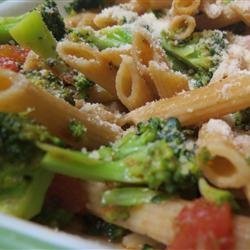 Fusilli with Rapini (Broccoli Rabe), Garlic, and Tomato Wine Sauce recipe