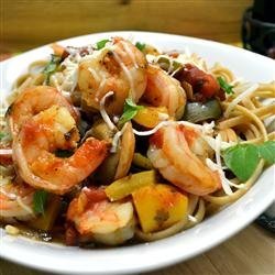 Spaghetti Diablo with Shrimp recipe