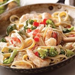 Shrimp and Broccoli Fettuccine recipe