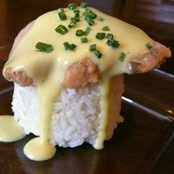 Poached Salmon with Hollandaise Sauce recipe