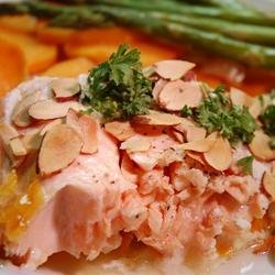 Salmon With Scalloped Sweet Potatoes recipe
