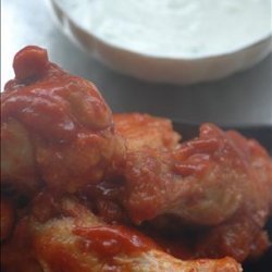 Buffalo Chicken With Better Blue-Cheese Dip recipe