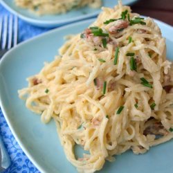 Low Fat Pasta Carbonara recipe