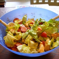 Hot Chicken & Sausage Salad recipe