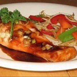 Hoisin Salmon Fillets With Stir Fry Vegetables recipe