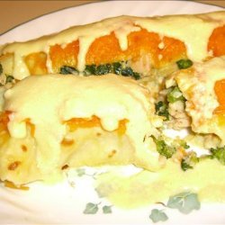 Chicken, Spinach, Broccoli, and Cheese Crepes With Hollandaise S recipe