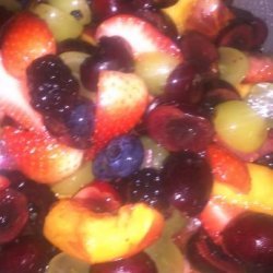 Summer Fruit Salad With Honey, Lime & Basil Dressing recipe