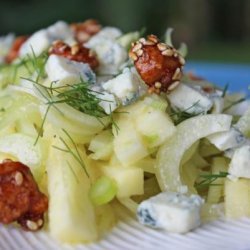 Fennel and Apple Salad With Blue Cheese and Pecans recipe