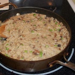 Wild Mushroom Risotto With Peas (Shrimp Too!) recipe