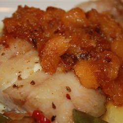 Grilled Grouper with Mango Butter recipe