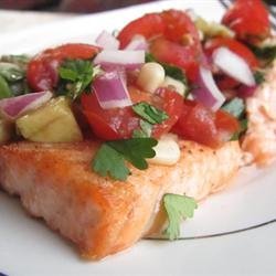 Chilled Salmon With Summer Tomato Salsa recipe
