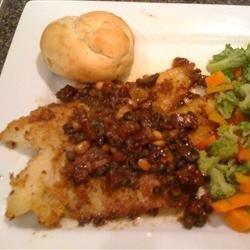 Pan Roasted Halibut with Calvados and Serrano Ham-Butter Sauce recipe