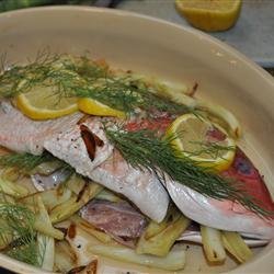 Red Snapper with Fennel and Garlic recipe
