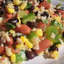 Mexican Bean and Rice Salad recipe