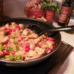 Quinoa with Chicken, Asparagus and Red Peppers recipe