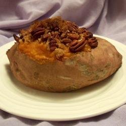 Stuffed Baked Sweet Potatoes with Pecans recipe