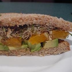 Avocado and Orange Sandwich recipe