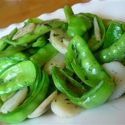 Snow Peas with Water Chestnuts recipe